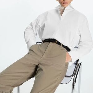 COS Women's Straight Leg Corduroy Chinos In Beige